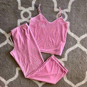 Pink velour Pajamagram PJ set - Medium